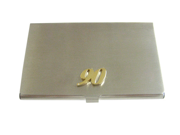 Gold Toned 90 Years Business Card Holder