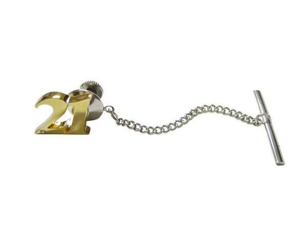 Gold Toned Age 21 Tie Tack
