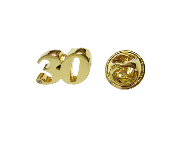Gold Toned Age 30 Lapel Pin