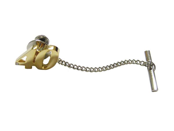 Gold Toned Age 40 Tie Tack