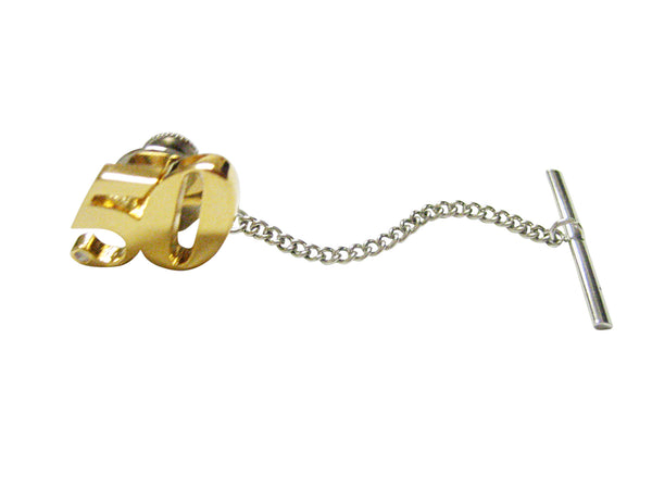 Gold Toned Age 50 Tie Tack