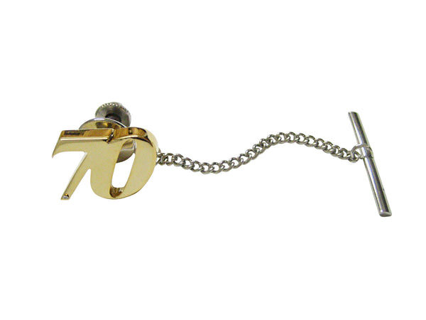Gold Toned Age 70 Tie Tack