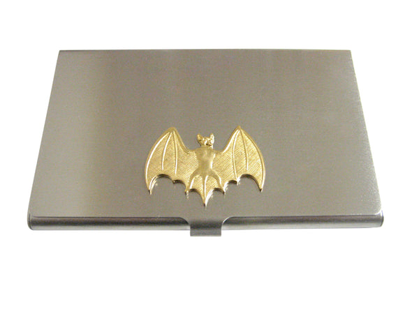 Gold Toned Bat Business Card Holder