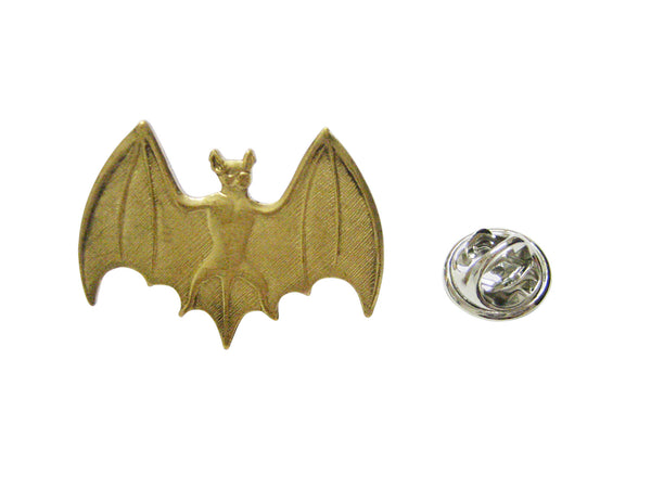 Gold Toned Bat Lapel Pin