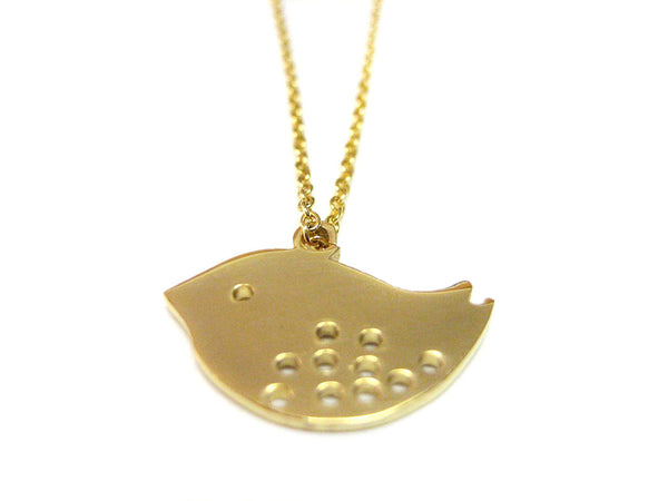 Gold Toned Bird Necklace