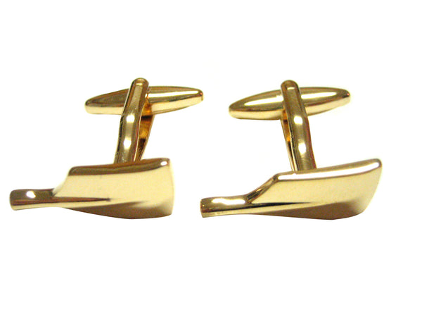 Gold Toned Boat Paddle Oar Cufflinks