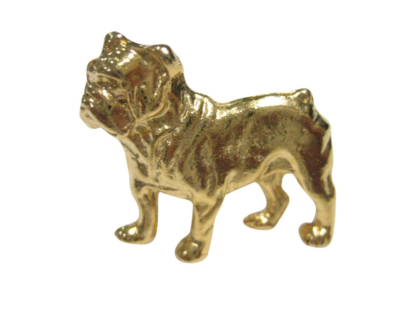 Gold Toned British Bulldog Adjustable Size Fashion Ring