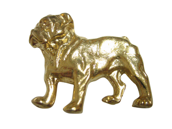 Gold Toned British Bulldog Magnet