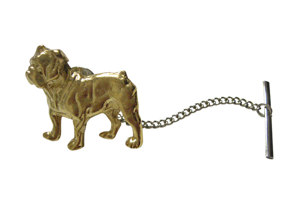 Gold Toned British Bulldog Tie Tack
