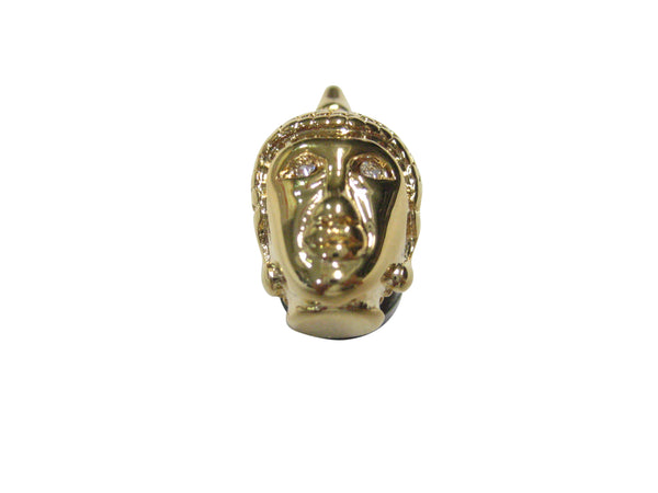 Gold Toned Buddha Head Buddhism Magnet