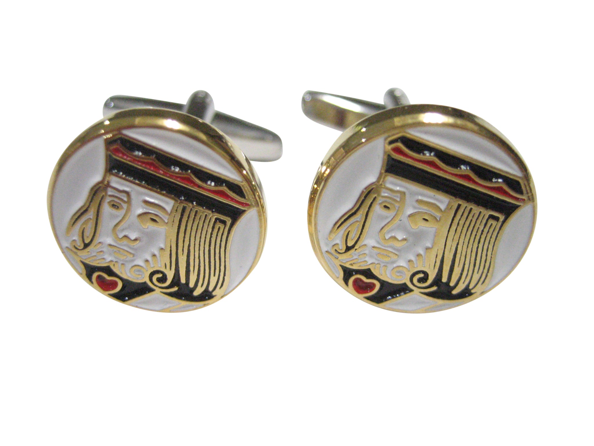 Gold Toned Card Face Cufflinks