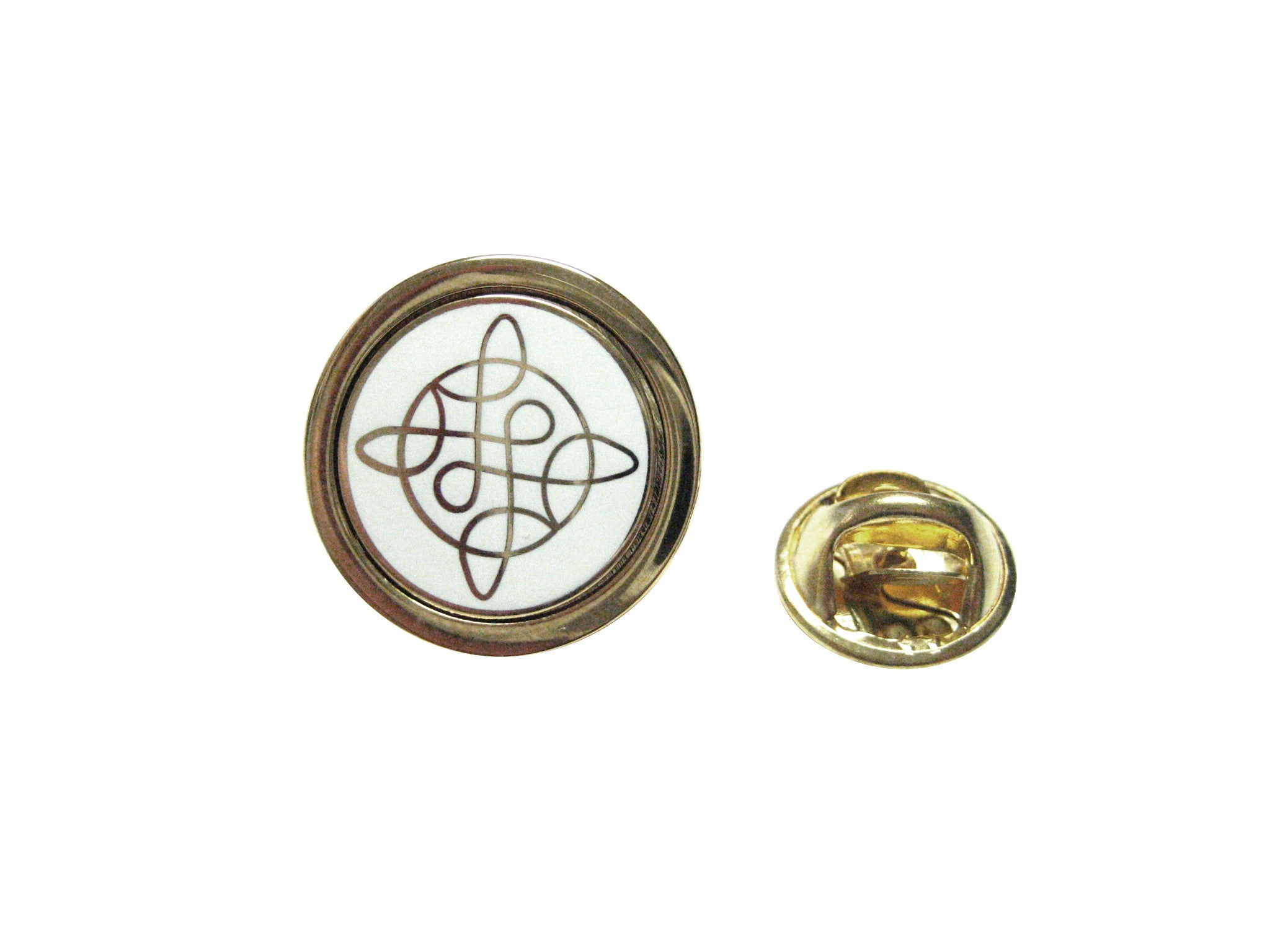 Gold Toned Celtic Design Lapel Pin
