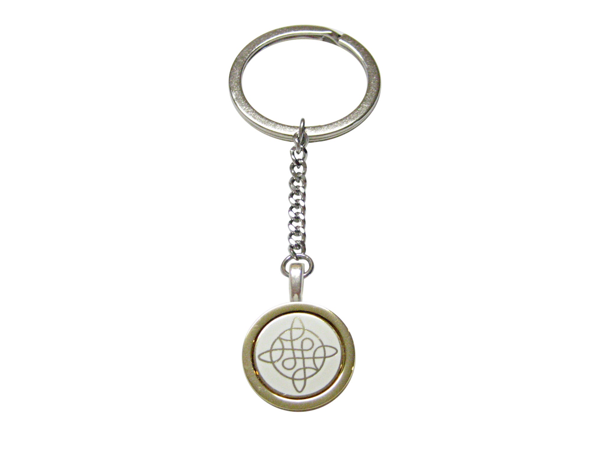 Gold Toned Celtic Design Pendant Keychain