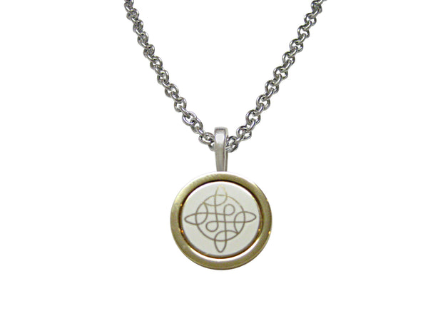 Gold Toned Celtic Design Pendant Necklace