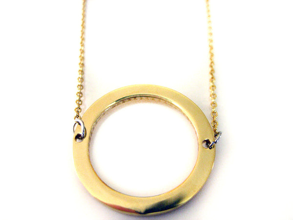 Gold Toned Circle Necklace