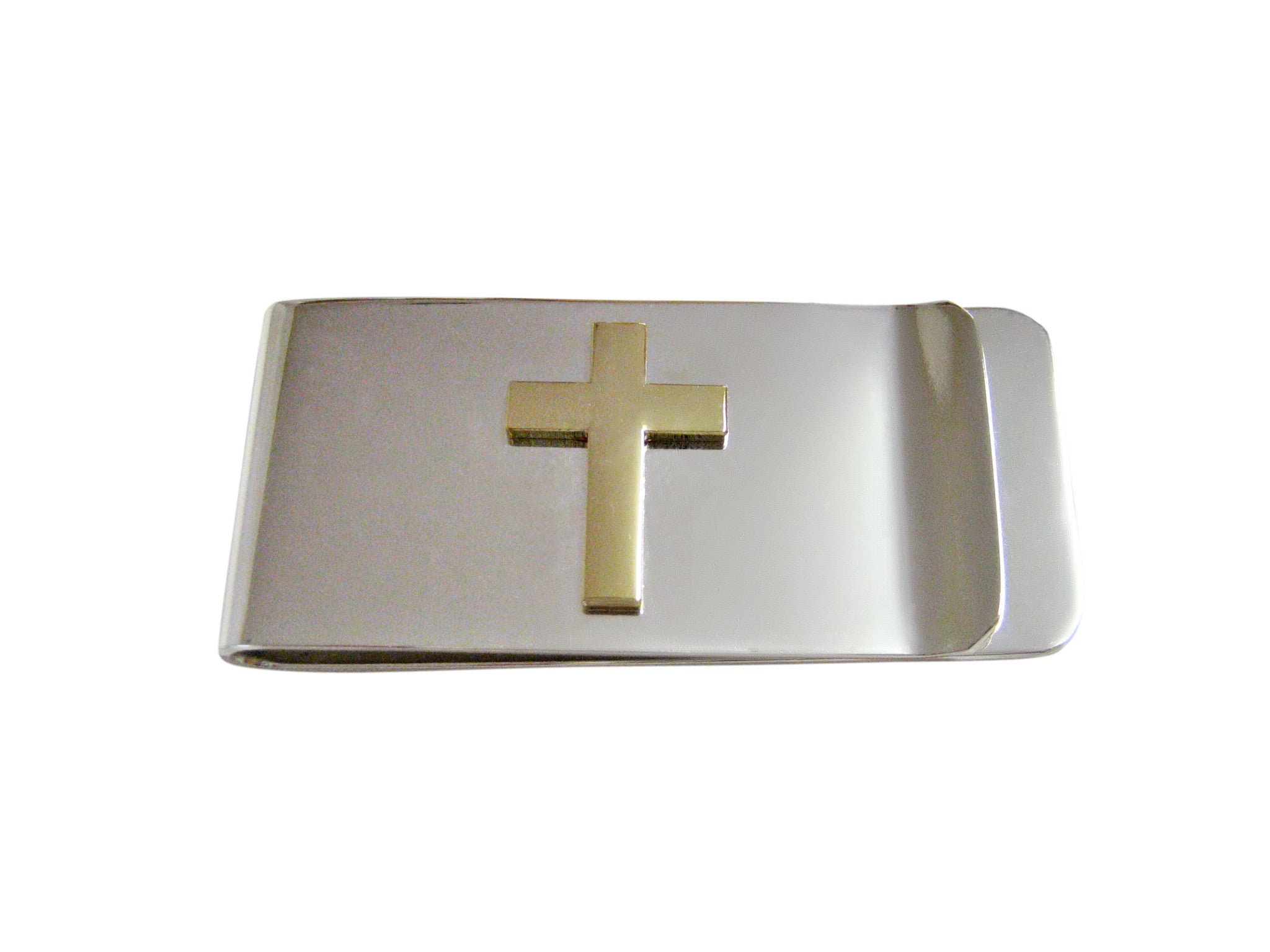 Gold Toned Classic Religious Cross Money Clip