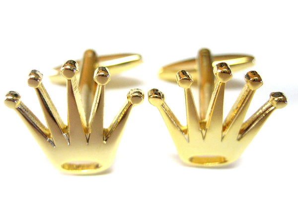 Gold Toned Crown Cufflinks