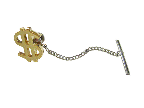 Gold Toned Dollar Sign Tie Tack