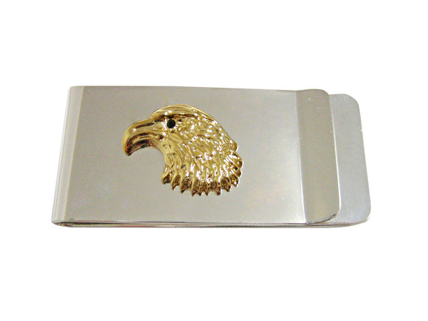 Gold Toned Eagle Bird Head Money Clip