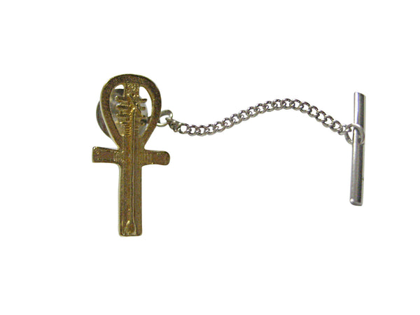 Gold Toned Egyption Ankh Tie Tack