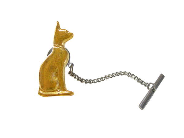 Gold Toned Egyption Cat Tie Tack