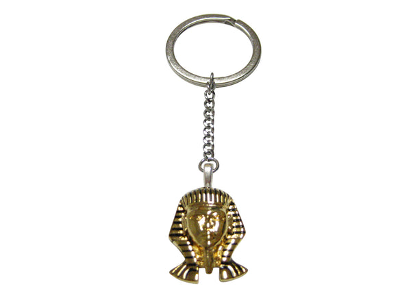 Gold Toned Egyption King Tutankhamun Pendant Keychain