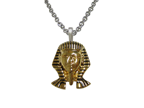 Gold Toned Egyption King Tutankhamun Pendant Necklace