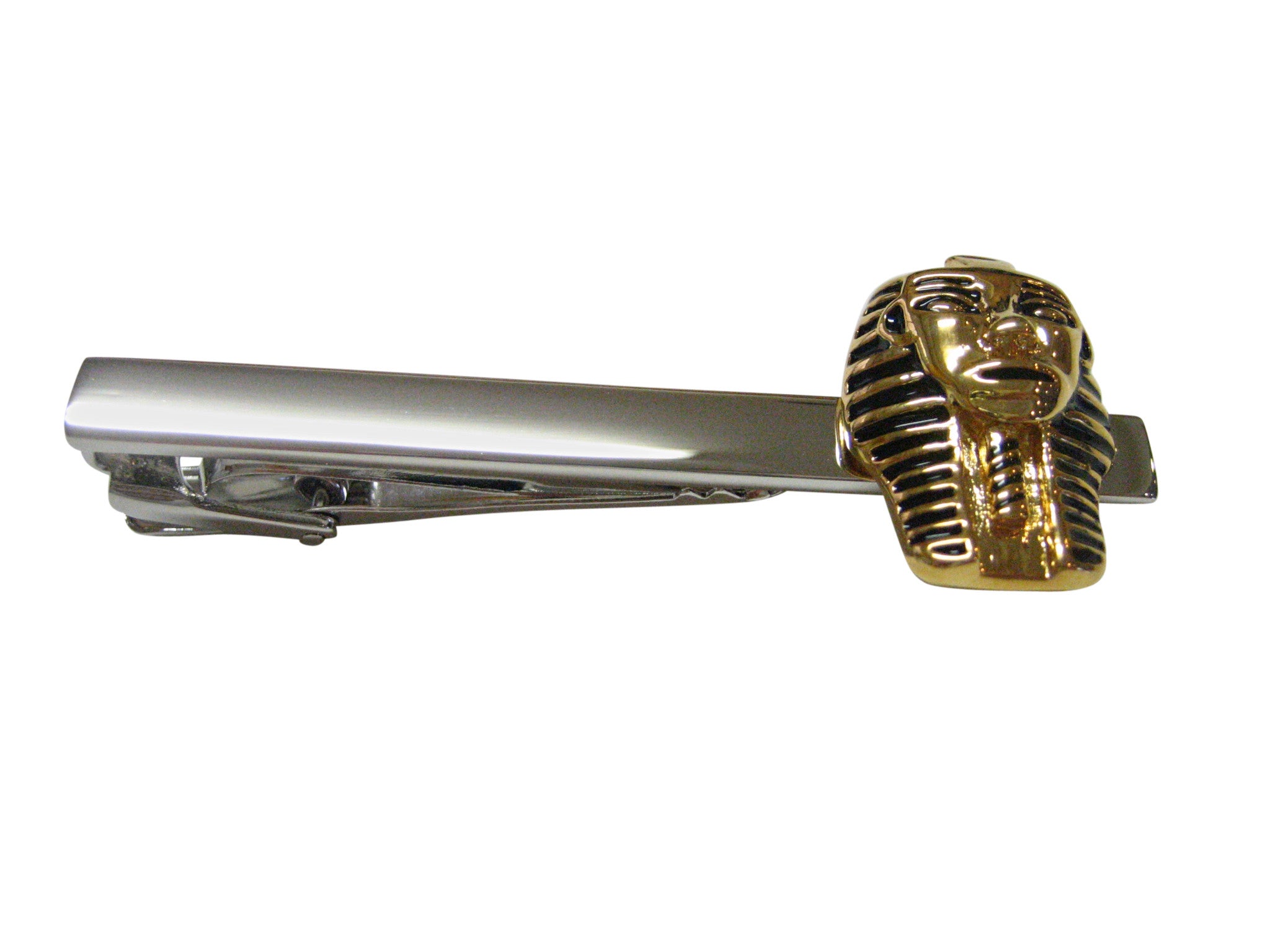 Gold Toned Egyption Pharaoh Square Tie Clip