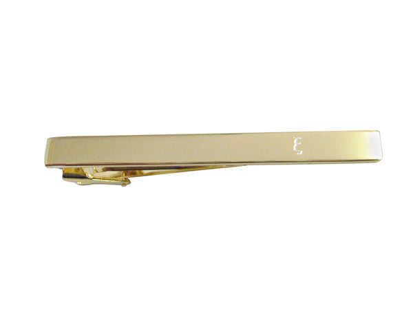 Gold Toned Etched Greek Letter Xi Square Tie Clip