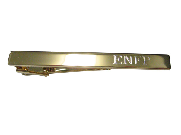 Gold Toned Etched Myers Briggs ENFP Tie Clip