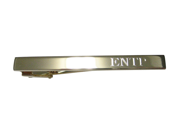 Gold Toned Etched Myers Briggs ENTP Tie Clip