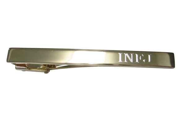 Gold Toned Etched Myers Briggs INFJ Tie Clip