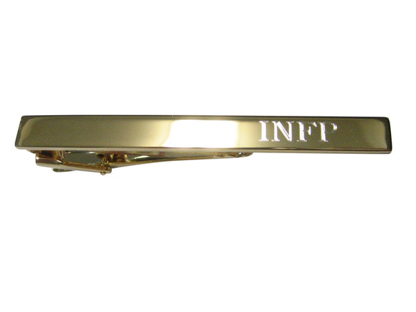 Gold Toned Etched Myers Briggs INFP Tie Clip