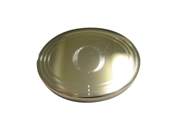 Gold Toned Etched Oval Letter O Monogram Magnet