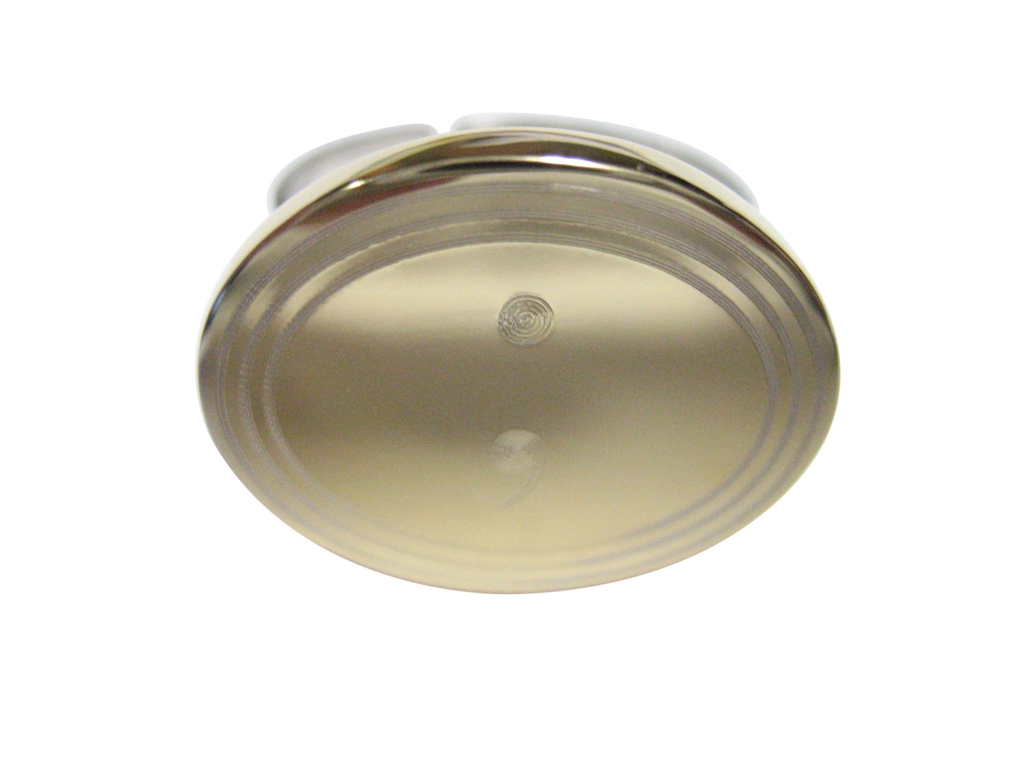 Gold Toned Etched Oval Semicolon Sign Pendant Adjustable Size Fashion Ring