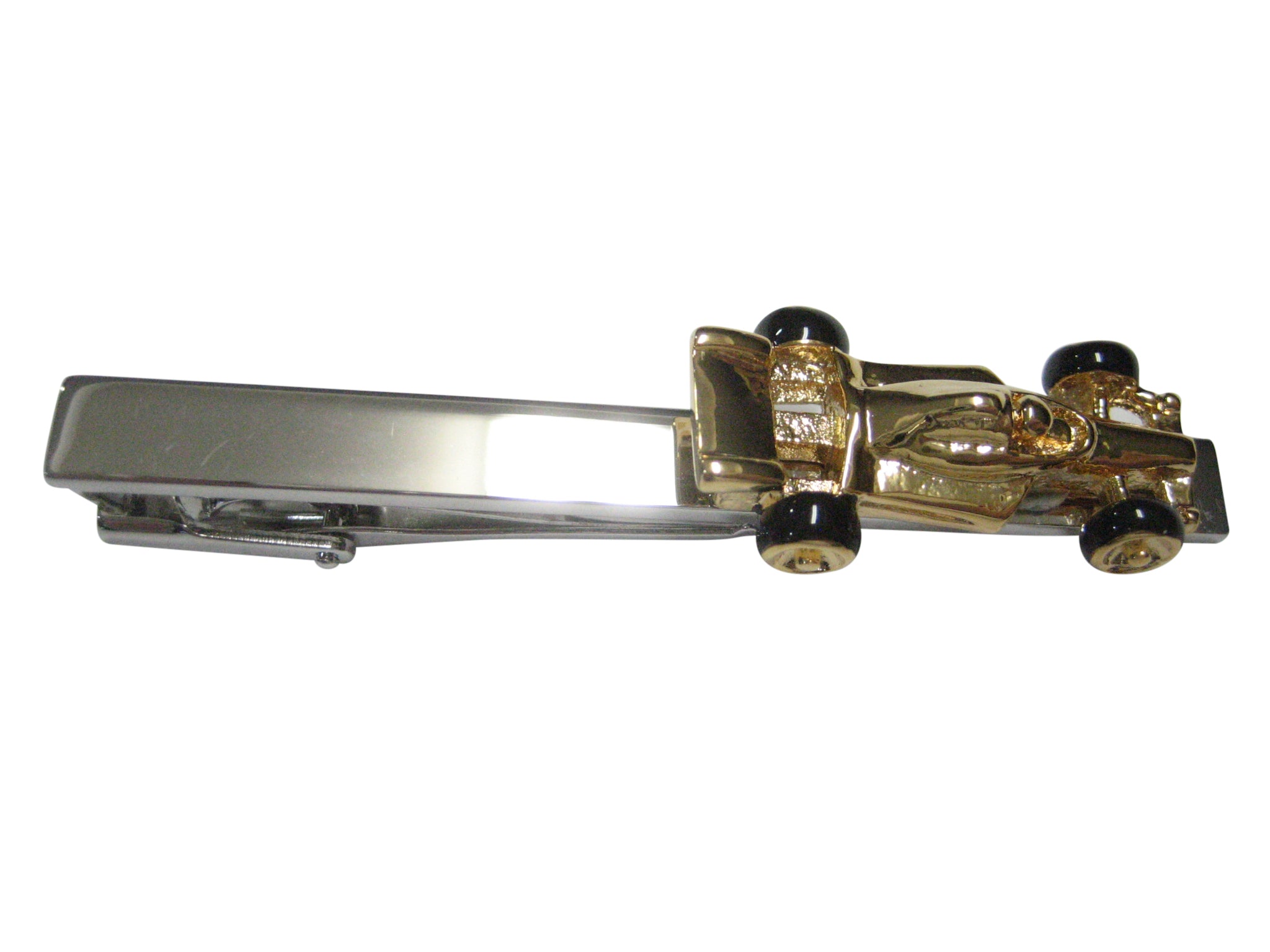 Gold Toned F1 Race Car Tie Clip