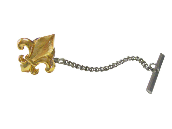 Gold Toned Fleur De Lys Tie Tack