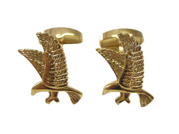 Gold Toned Flying Eagle Cufflinks