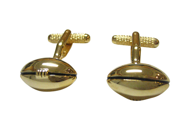 Gold Toned Football Cufflinks