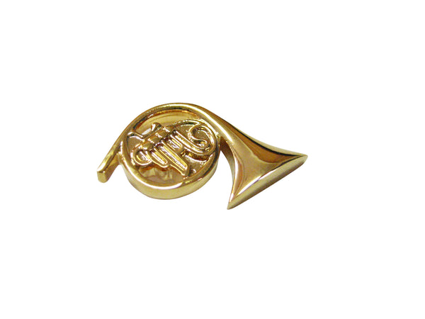 Gold Toned French Horn Magnet