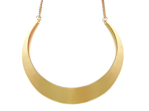 Gold Toned Full Collar Necklace