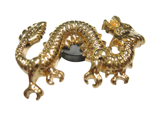 Gold Toned Full Length Dragon Magnet