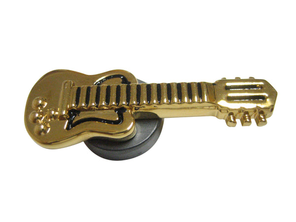 Gold Toned Guitar Musical Instrument Magnet