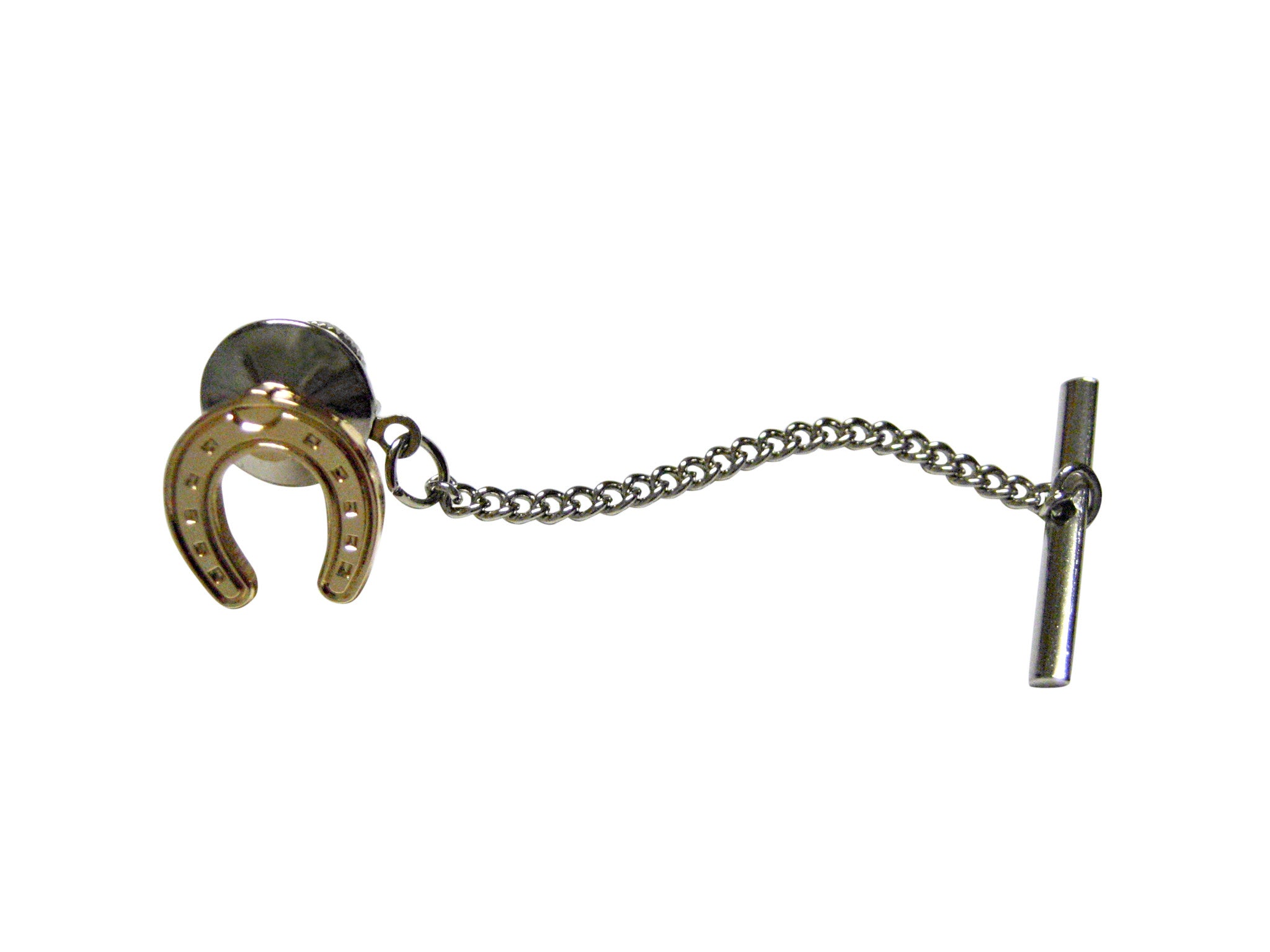 Gold Toned Horse Shoe Tie Tack