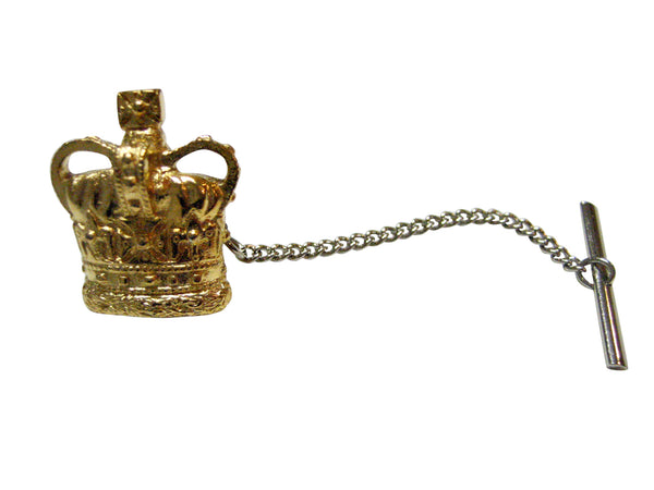 Gold Toned Large Full Crown Tie Tack