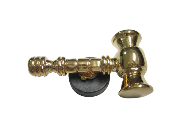 Gold Toned Law Auctioneer Gavel Magnet