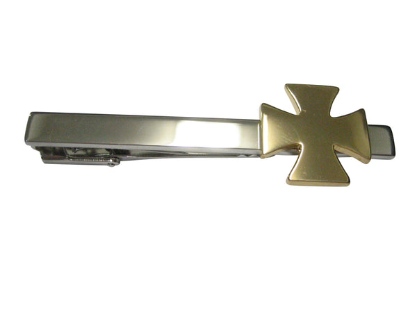 Gold Toned Maltese Cross Tie Clip