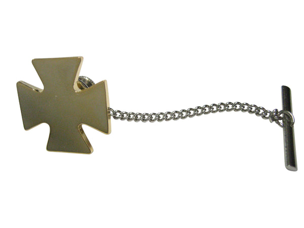 Gold Toned Maltese Cross Tie Tack