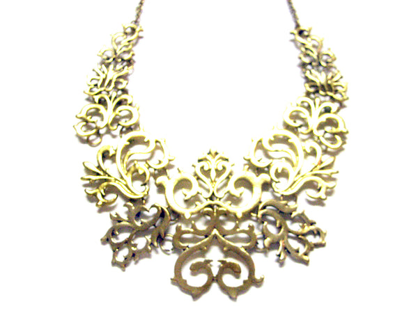 Gold Toned Metal Collar Pendant