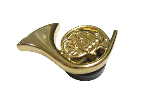 Gold Toned Musical French Horn Instrument Magnet